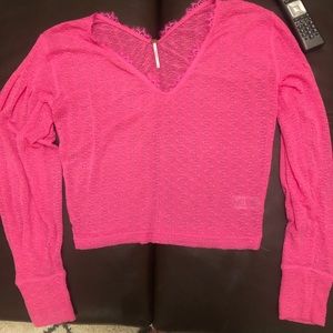 Free people dream girl pink sweater